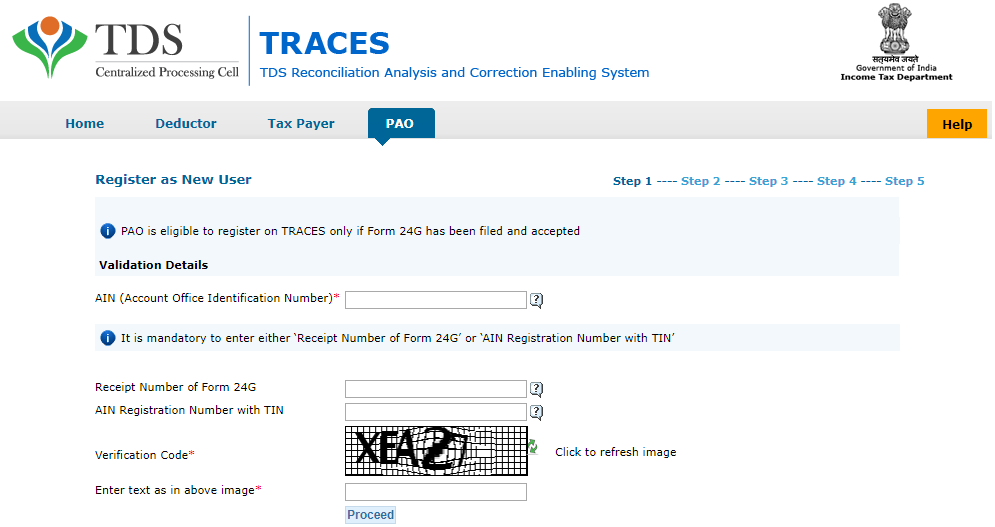 Get Yourself Registered on TDS TRACES Website